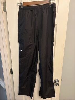 Kid’s Black Lightweight Rain Pants - White Sierra